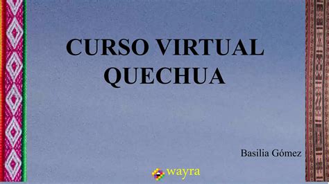 Quechua B Sico Va Clase Los Meses Del A O El Tiempo Fases De La