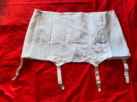 Vintage C S Nymphit White Girdle Shapewear Foundation Wear Underwear Lingerie
