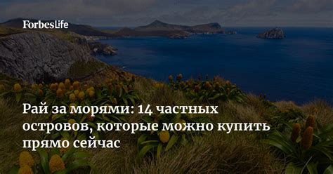 Рай за морями: 14 частных островов, которые можно купить прямо сейчас ...