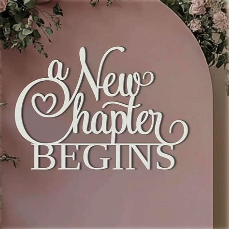Amazon.com: A New Chapter Begins Bridal Shower Welcome Sign,Wooden Book