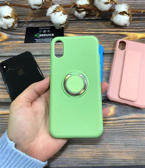 Купить Чехол iPhone X, XS Silicone Case с кольцом в магазине 3G-Сервис