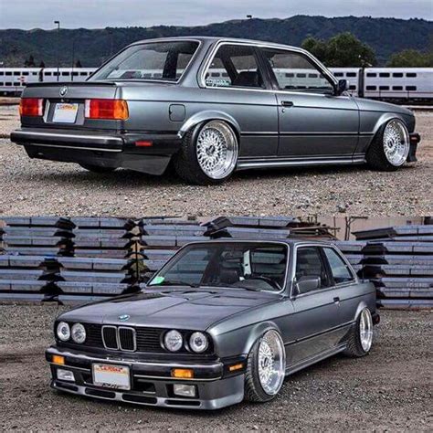 BMW E30 3 Series Grey Slammed BBS Bmw E30 Bmw Bmw Classic Cars