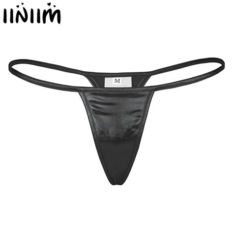 String En Simili Cuir Pour Femmes Lingerie F Minine Culotte Wetlook Brillant M Tallique Pvc