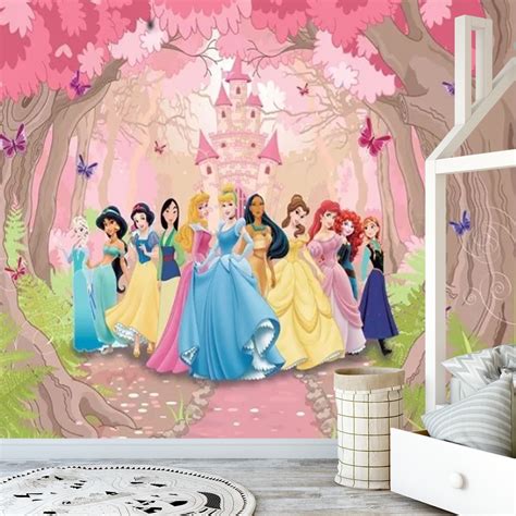 Papel De Parede Adesivo Infantil Princesas Lx A Shopee Brasil