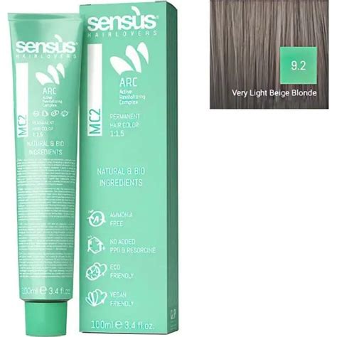Sens Us MC2 9 2 Beige Very Light Blonde Μόνιμη Βαφή Μαλλιών Χωρίς Αμμωνία 100ml BestPrice gr
