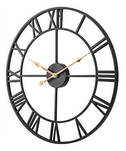 Reloj De Pared Industrial Con Numeros Romanos Grandes Metal Env O Gratis