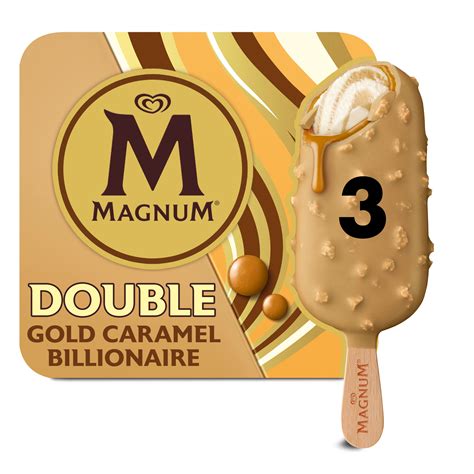 Magnum Double Gold Caramel Billionaire 3 X 85ml Magnum Ice Cream