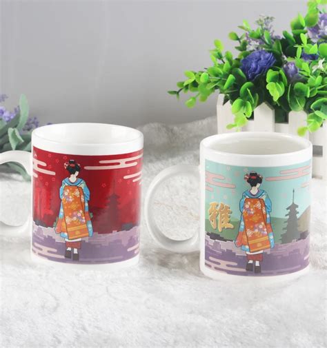 11oz Custom Ceramic Magic Hot Water Heat Sensitive Color Changing Mug Magic Mugs Thermo