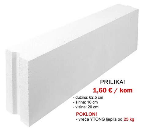 PRILIKA! - YTONG porobeton, siporex blokovi, 120 kom / debljina: 10 cm