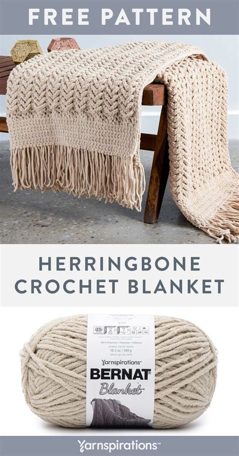 Herringbone Crochet Blanket Pattern