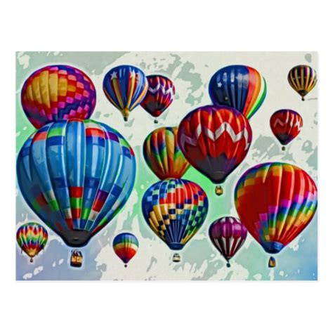Hot Air Balloons Postcard Zazzle