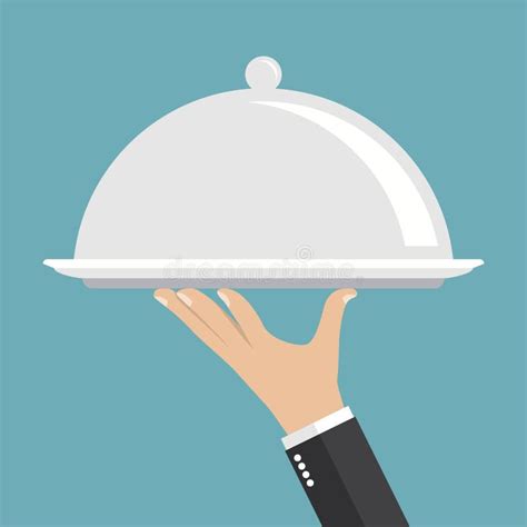 Food Tray Restaurant Cloche Stock Vector Illustration Of Open Icon 29903497