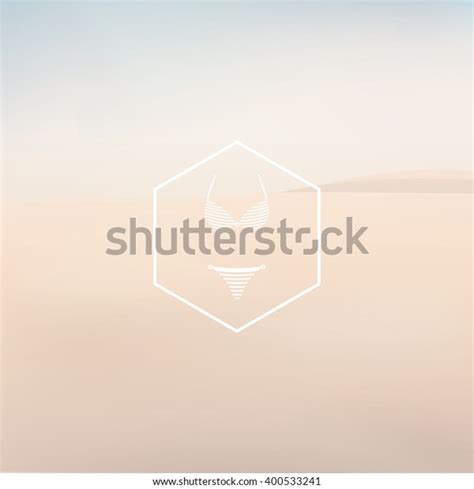 Bikini Sexy Fashion Symbol Hexagon Badge Stock Vector Royalty Free Shutterstock