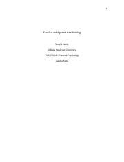 Classical And Operant Conditioning Docx Classical And Operant