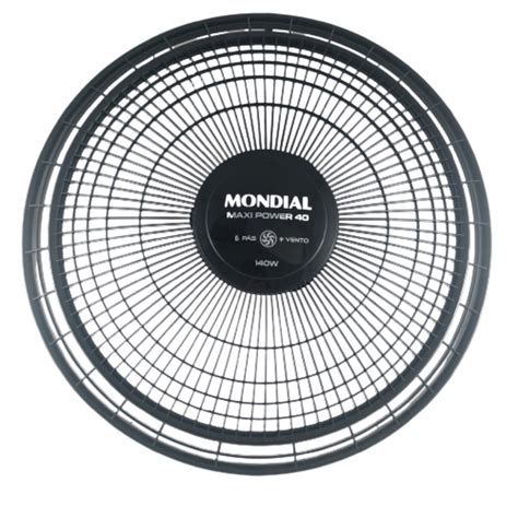 Grade Dianteira Preta Ventilador Mondial Nv Nv V Submarino