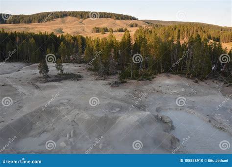 Sulphur Caldron At Yellowstone National Park Stock Photo Image Of