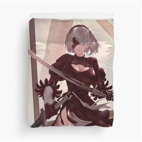 Sexy Yorha B Lewd Thighs Thicc Ass Butt Nier Automata Anime Hentai Girl Duvet Cover By