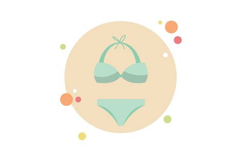 Summer Beach Bikini Circle Icon 5 Graphic By Humanbeing Studio Creative Fabrica