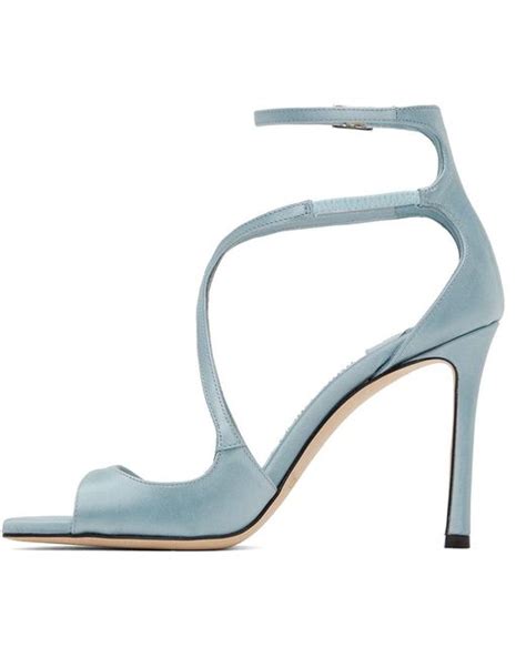 Jimmy Choo Ssense Exclusive Azia 95 Heeled Sandals In Blue Lyst