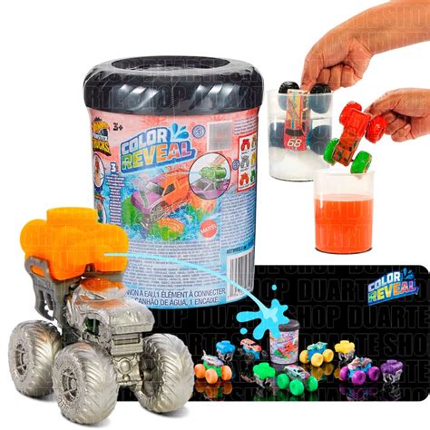 Monster Trucks Color Reveal Color Shifters Hot Wheels Shopee Brasil