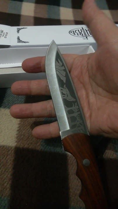 Нож Алтай - короткий клинок из хирургической стали с рисунком - волк ...