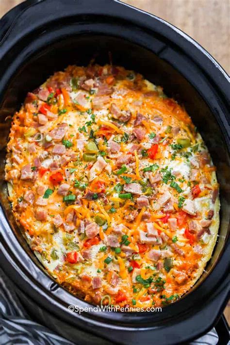 Slow Cooker Breakfast Casserole Video Spend With Pennies