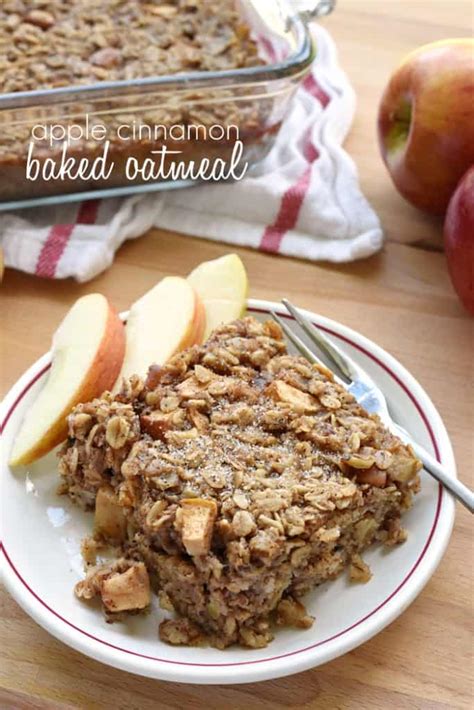 Baked Apple Oatmeal ~ Healthy And Yummy • Fivehearthome