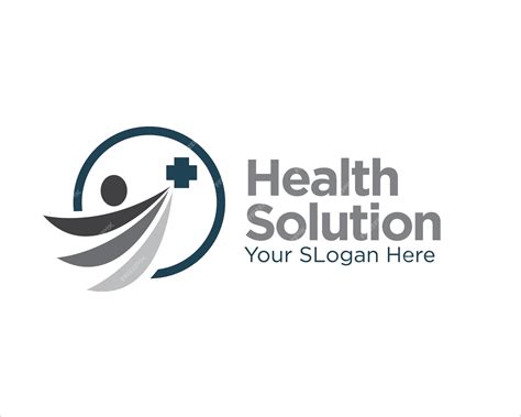 Premium Vector | Health solution care logo design for medical service