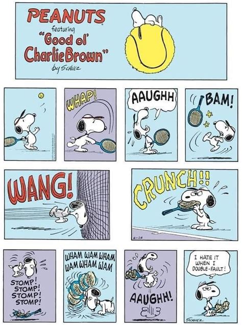 Peanuts Comic Strip With Cartoon Characters And Words