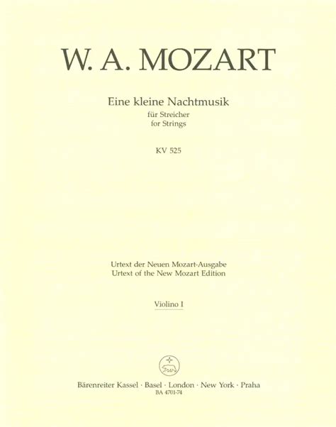 Eine Kleine Nachtmusik G Dur Kv Von Wolfgang Amadeus Mozart Im