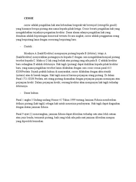 Cessie Pdf