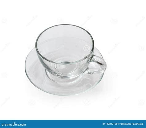 Empty Glass Cup Isolated On White Background Stock Image Image Of