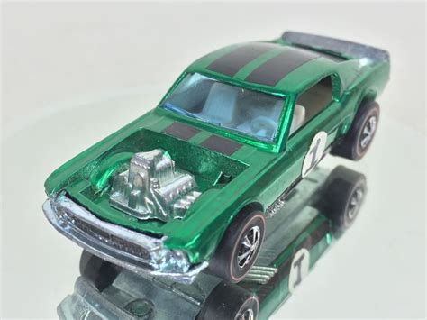 Hot Wheels Redline Mustang Boss Hoss Green Vintage Mattel Hong Kong Hot Wheels Mustang