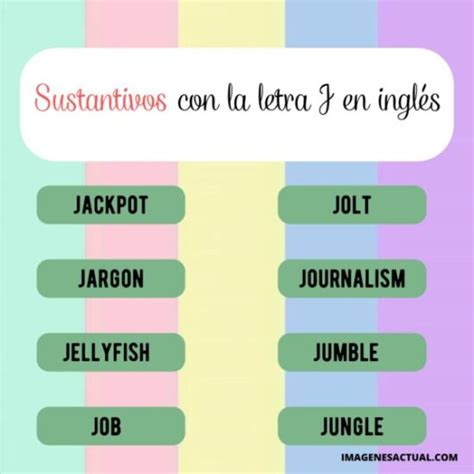 Palabras en inglés que empiezan con J con significado y ejemplos