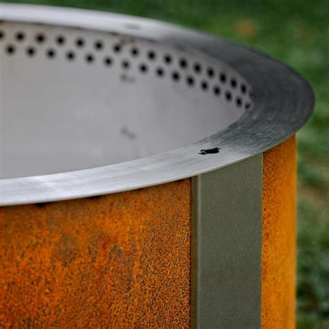 X Series 42 Inch Round Corten Steel Fire Pit Lid By Breeo Bbqguys