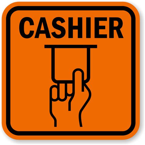 Cashier Sign - ATM Banking Sign - Fast Shipping, SKU: K-