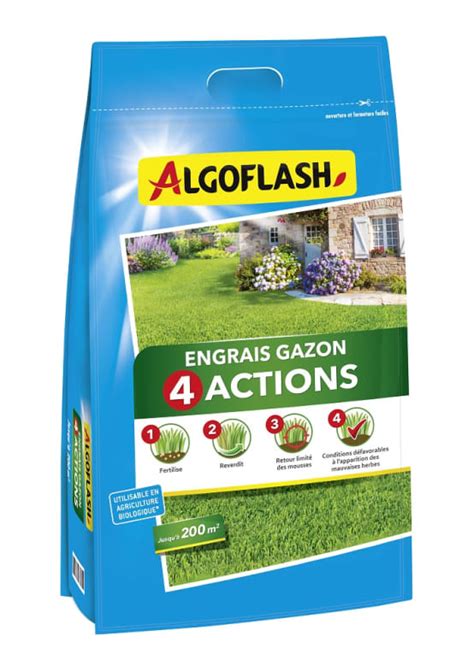 Algoflash Engrais Gazon Actions Kg Jardiland