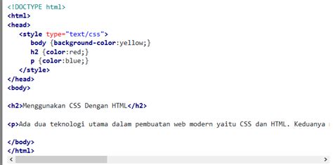 Cara Menggunakan CSS Di HTML Webzid Developer