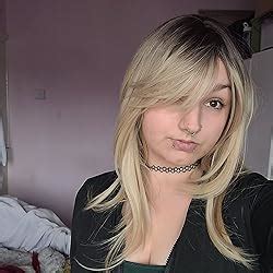 Haircube Long Blonde Layered Synthetic Hair Wigs For Women With Dark Roots Amazon Co Uk Beauty