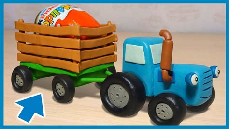 Лепим прицеп Синего Трактора из пластилина. Синий Трактор. Tractor in ...