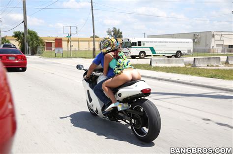 BangBros Sophia Steele Riding Naked On Motorcycles Image Porn Pic