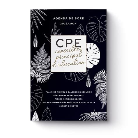 Agenda CPE 2023/2024 conseiller principal d'éducation