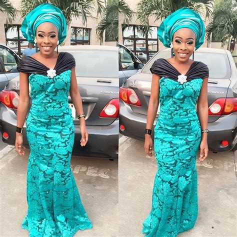 Beautiful Lace Aso Ebi Gown Design Dezango African Print Dresses