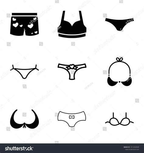 Lingerie Icons Set Editable Filled Stock Vector Royalty Free Shutterstock