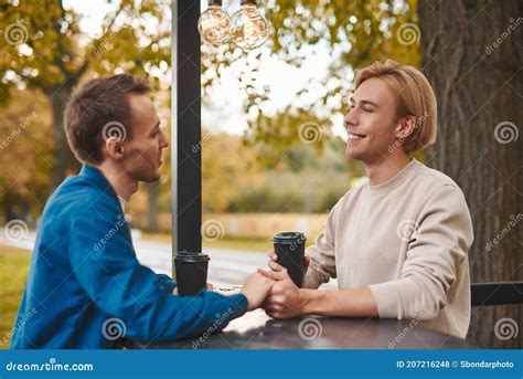 Gay Couple Outdoors Stock Photo Image Of Adult Embracing