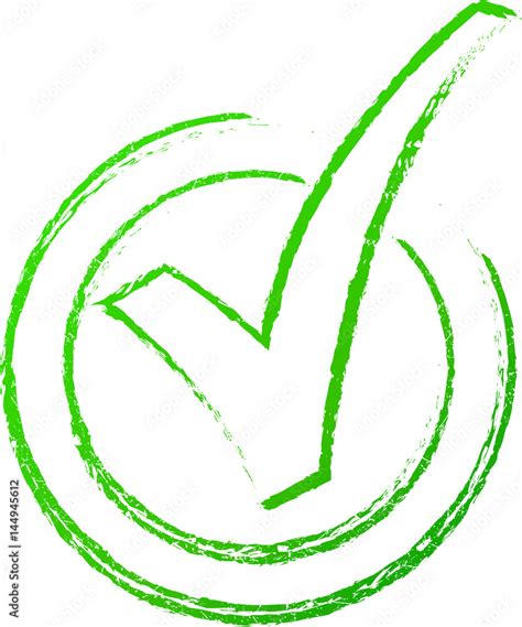 Green Check Mark Stamp Stock Vector Adobe Stock