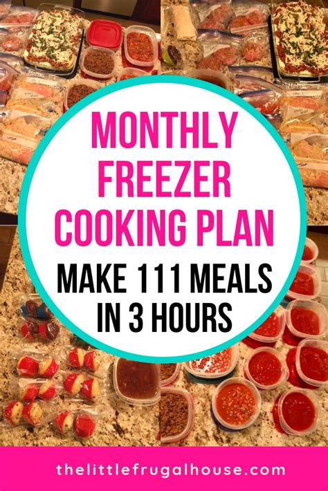 Monthly Freezer Cooking Plan Make 111 Meals In 3 Hours Freezer Meal Planning Freezer