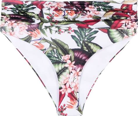 Alexandra Miro White Floral Print Bikini Bottoms ShopStyle Two Piece Swimsuits