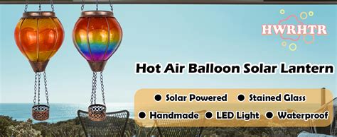 Amazon Hot Air Balloon Solar Lantern Solar Hot Air Balloon Lamp Colorful Solar Balloon