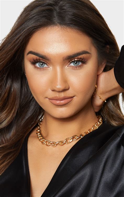 Gold Chain Link Necklace Accessories Prettylittlething